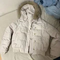 JK-YH アイボリー ファー付きダウンジャケット M