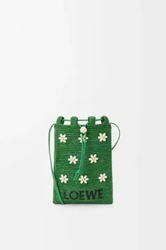 LOEWE ロエベ ラフィア かご ショルダーバッグ グリーンのサムネイル