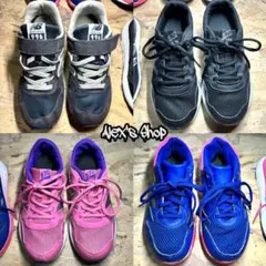 ニューバランス他スニーカージュニアサイズ 4足セット22cm、21.5cm