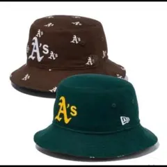 NEWERA　MLB リバーシブルバケットハット　アスレチックス