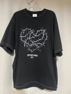 OY ハートTシャツ半袖　ブラック　size：2（M）