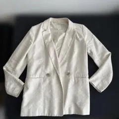 H&M アイボリーテーラードジャケット　オフィスカジュアル