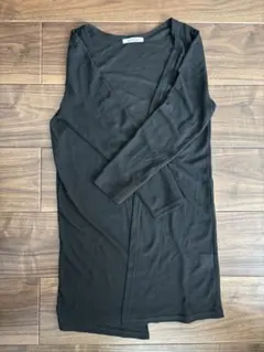 黒の長袖Vネックチュニック Lサイズ