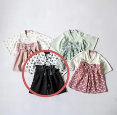 mocmof 袴ロンパース　ブラック