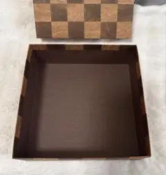 CLUB HARIE クラブハリエ チェッカー柄 ボックス 空箱　小物収納ケースのサムネイル