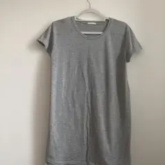 GU 半袖Tシャツ グレー ラインストーン付 XL