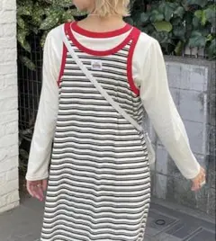 【ハローサンフランシスコ】インナー付きアシメタンクワンピース