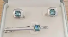 Nina Ricci アクアマリン ネクタイピンセット