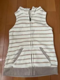 ストライプ フリースベスト M