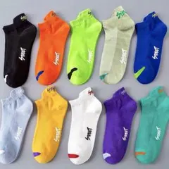 １０足セット メンズ くるぶしソックス 靴下 薄手 春夏秋 カジュアル