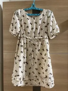 最終お値下げ♡送料込み♡ ミニマムミニマムチュニック/　リボン柄ワンピース