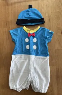 【美品】Disney ドナルドダック　ロンパース　50-60サイズ