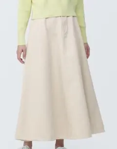 未使用　無印良品　木の実から作ったカポック混フレアスカート　ロングスカート　XL