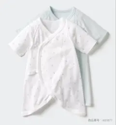 【未使用品】 ユニクロ ベビー服 肌着 コンビ肌着 2枚セット 50 60 綿