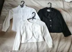 フォーマルジャケットセット 白黒 110cm〜