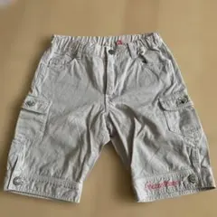 ライトグレー パンツ　ラインストーン　ハート　メゾピアノ