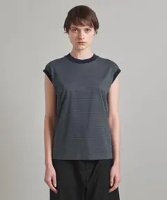 今期2026春夏6（ROKU）コットンナイロン ショルダーステッチTシャツ