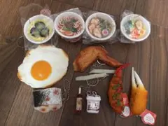 ミニチュア キーホルダー リアルカフェフード&スイーツ 5点セット