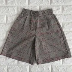 チェック柄キュロットパンツ　120㎝　新品未使用