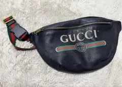 美品】GUCCI ボディバッグ ショルダーバッグシ エリーライン 黒 - メルカリ