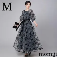 M 新品 ワンピース ドレス レディース ロング 成人式 同窓会 長袖 レース