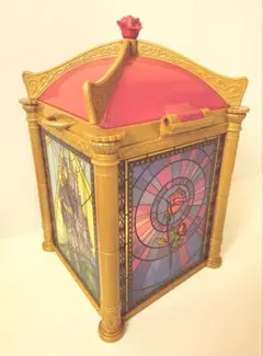 美女と野獣 ポップコーンバケツ　ステンドグラスランプ