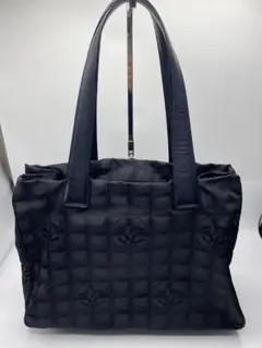 美品　CHANEL ニュートラベルライン　ハンドバッグ　黒　ナイロン　ココマーク