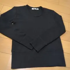 UNIQLO　U メリノブレンドクルーネックセーター　ブラック　M