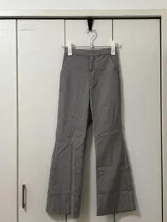 GU チェック柄 スラックスパンツ グレー S 未使用