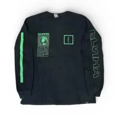 ELVIRA ロングスリーブTシャツ L ブラック グラフィック 長袖 古着