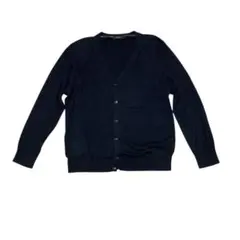 【A3571】COMME CA ISM/ネイビー/Vネック 薄手カーディガン/Mのサムネイル