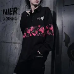NieR　ブロッキングプルオーバーシャツ【RED CHERRY】のサムネイル