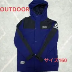 OUTDOOR フード付きジャケット ネイビー160