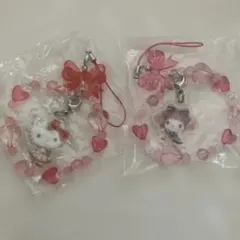 サンリオキャラクターズ　きらきらビーズチャーム　ハローキティ　マイメロディ