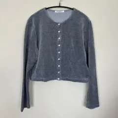 beauty&youth ベロアカーディガン