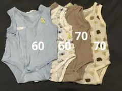 ベビー肌着　4点セット　メッシュ素材　タンクトップ　60 70