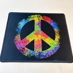 ゲーミング マウス パッド 20×24cm クール ヒッピー ピースサイン