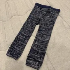 【匿名配送】80ネイビー系スリムフィットニットパンツ　スパッツ