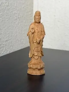 十一面千手観音像。木彫。和オブジェインテリアお守り御守り