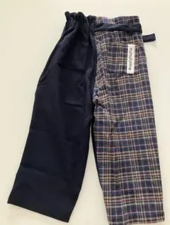 新品　超お得!! nunuforme チェック柄ロングパンツ　145サイズ