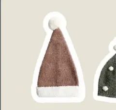 （新品）しまむら モリノリンクル クリスマス サンタニット帽 50-52cm