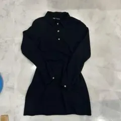 ZARA ザラ ミニワンピース ブラック ビジューボタン 長袖 S
