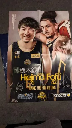 宇都宮ブレックス比江島慎アイザック・フォトゥポスター＆25/12/24プログラム