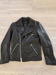 NANO UNIVERSE ブラック ダブルライダースジャケット