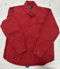 PoloByRalphLauren 赤 長袖シャツ 130cm ラルフローレン