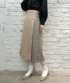 one after another NICE CLAUPキルトミディ巻きスカート