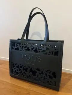 【美品】TOUS トートバッグ KAOS SHOCK Lサイズ ブラック