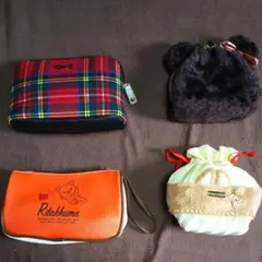 ポーチと巾着 4点