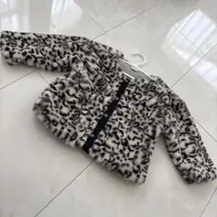 ヒョウ柄ファージャケット 95cm