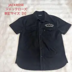 【兄系ブランド】JACKROSE ジャックローズ　黒　ワークシャツ　半袖